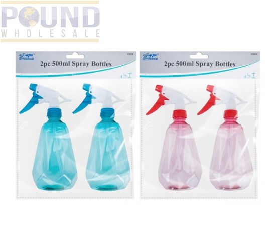 Wholesale Spray Bottles 500ml Assorted 2pc Pound Wholesale