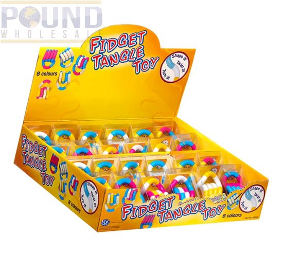 Wholesale Fidget Tangle Toy 8 Assorted Colours 24pc Cdu Pound Wholesale