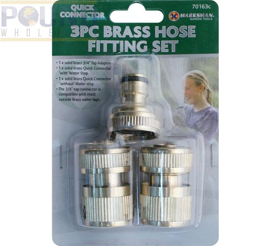 Whole Marksman 3pc Brass Hose Fitting Set Pound - Garden Hose Quick Connectors Solid Brass Whole Marksman 3pc Brass Hose Fitting Set Pound - Garden Hose Quick Connectors Solid Brass