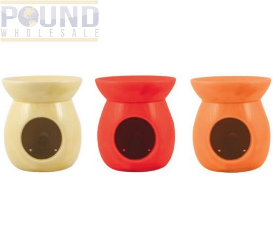 Wholesale Ceramic Oil Burners 3 Assorted Colours Pound Wholesale