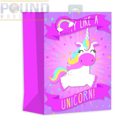 Wholesale Giftmaker Unicorn Gift Bag Large Pound Wholesale