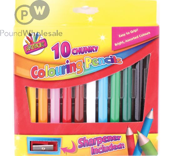 Wholesale Artbox Chunky Colouring Pencils Assorted Colours 10 Pack
