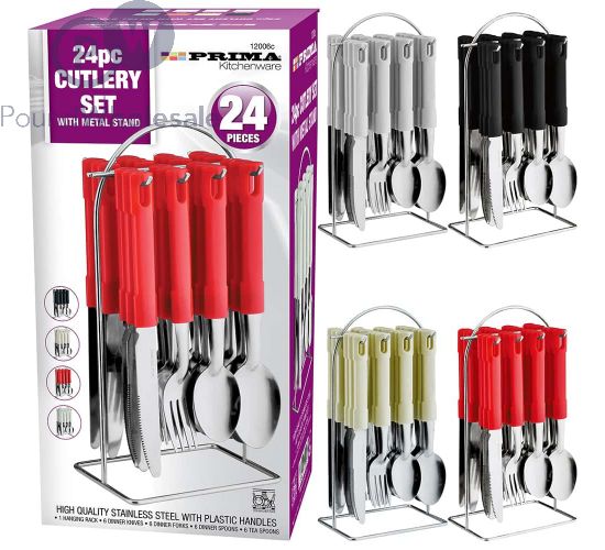 Cutlery set top on stand