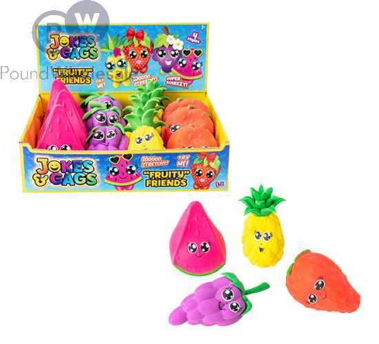 Wholesale Jokes Gags Fruity Friends Squish Toys Cdu Assorted