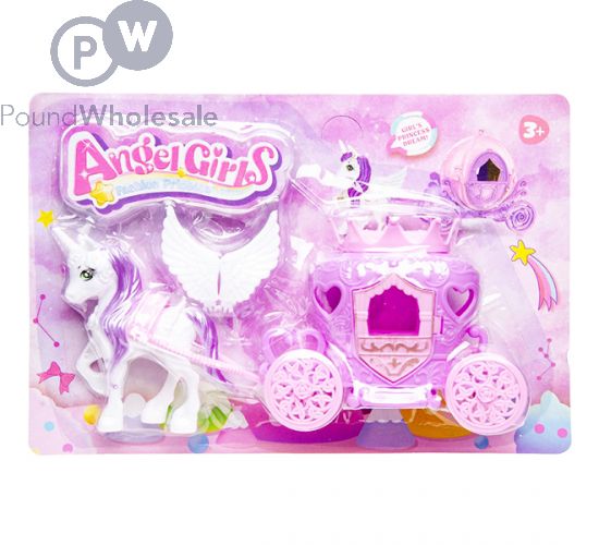 Wholesale Angel Girls Unicorn Carriage Play Set Pound Wholesale