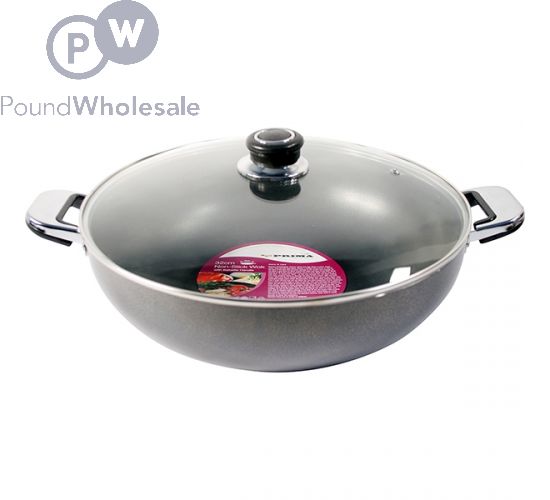 Non stick wok with on sale lid