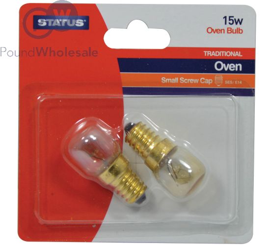 Wholesale Status Oven Bulb Ses/e14 240v 15w 2 Pack Pound Wholesale