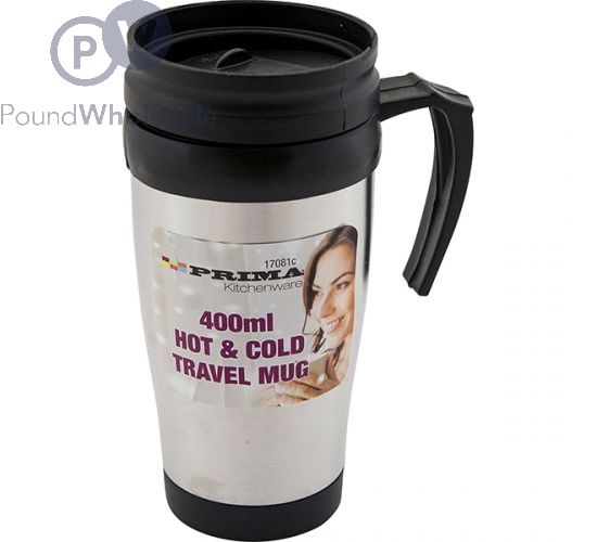 PRIMA HOT & COLD STEEL TRAVEL MUG 400ML