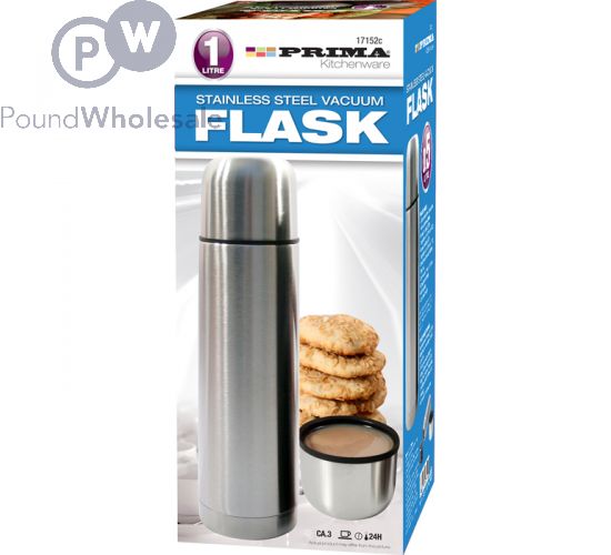 PRIMA STAINLESS STEEL VACUUM FLASK 1L