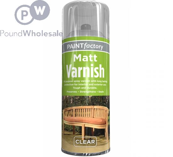 PAINT FACTORY ALL PURPOSE MATT VARNISH SPRAY PAINT 400ML