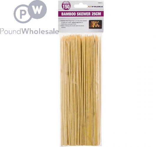 PRIMA BAMBOO SKEWER 25CM 150 PACK