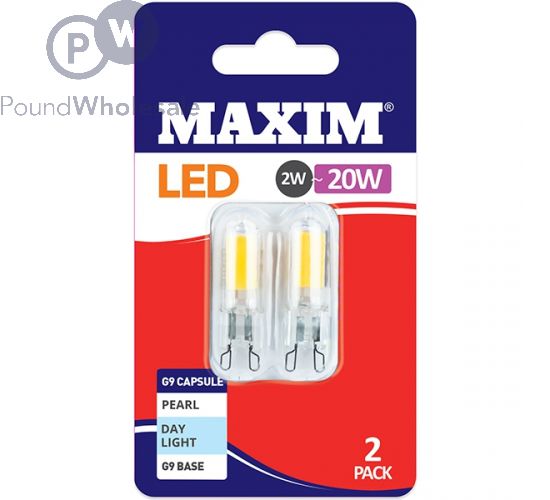 MAXIM G9 CAPSULE LED 2W-20W LIGHT BULB DAY LIGHT