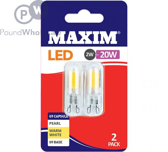 MAXIM G9 CAPSULE LED 2W-20W LIGHT BULB WARM WHITE