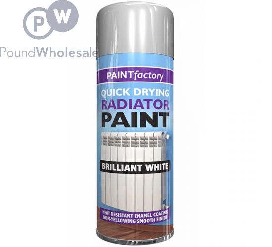 PAINT FACTORY QUICK DRYING RADIATOR PAINT BRILLIANT WHITE 400ML