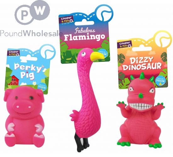 Pink dinosaur dog toy shop