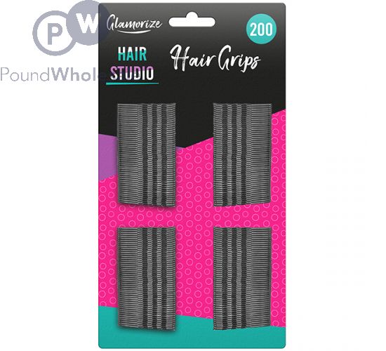 Wholesale Glamorize Hair Studio Secure Hold Hair Grips 200 Pack