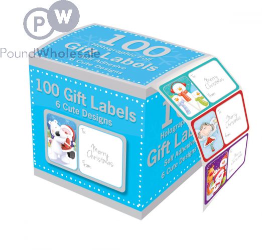 Cdu Labels Wholesale 100 Holographic Adhesive Labels On Roll, In Cdu | Pound Wholesale