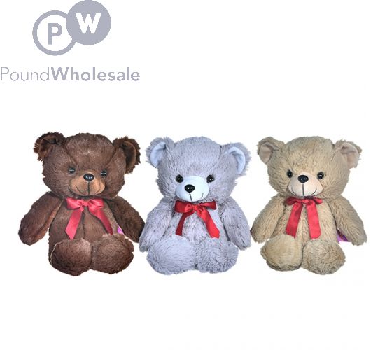 TEDDY BEARS WITH RIBBON 12.5