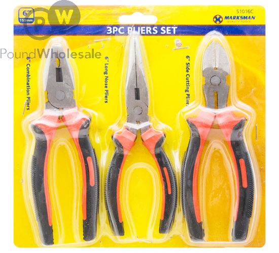 6'' 150mm Set Plier Long Nose Or Combination Cutters Or Cutting Pliers - Or  Set