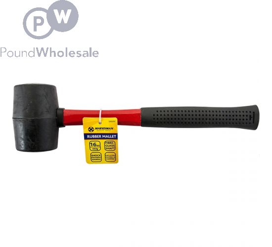  MARKSMAN FIBREGLASS HANDLE RUBBER MALLET 16OZ