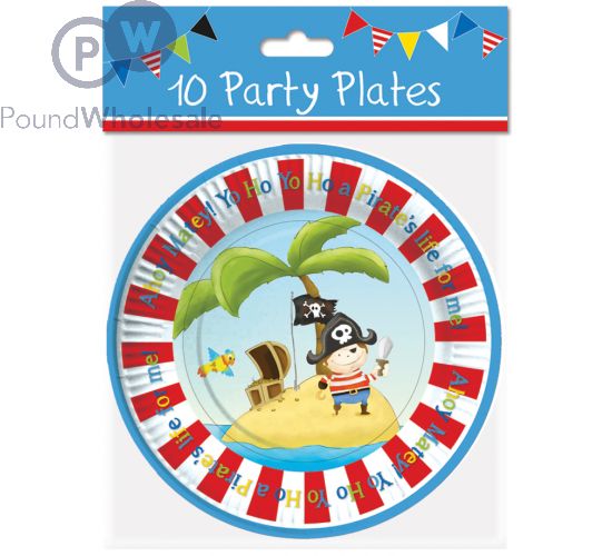 Wholesale 10 7" Plates Pirates Design Pound Wholesale