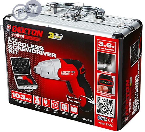 3.6 v cordless screwdriver outlet