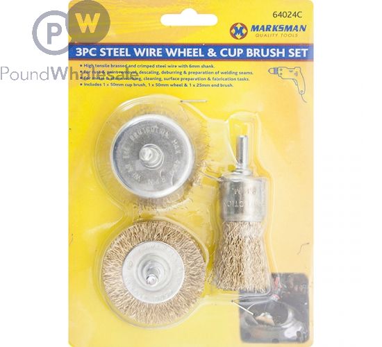 3PCS WIRE CUP BRUSH SET 