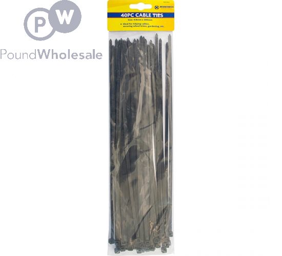 MARKSMAN BLACK CABLES TIES 4.8MM X 300MM