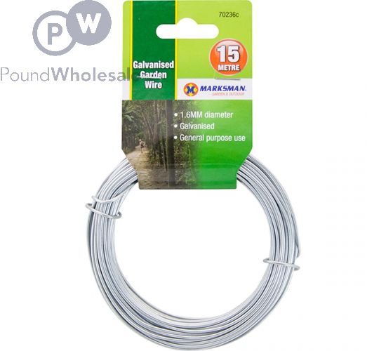 MARKSMAN 1.6MM GALVANISED GARDEN WIRE 15M