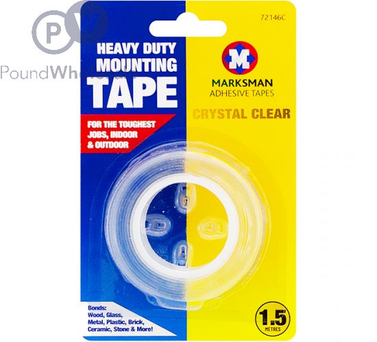 Gorilla Glue Heavy Duty Mounting Tape Double Sided Weatherproof Clear Black