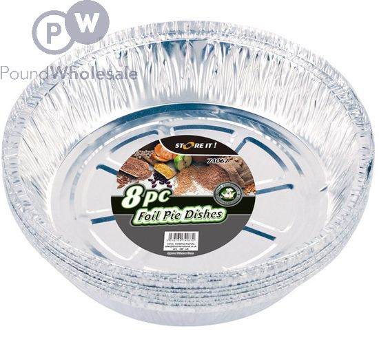 Wholesale Store It Foil Pie Dishes 8pc 185mm X 43mm Pound Wholesale