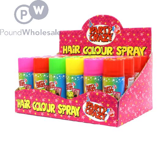 Wholesale Hair Colour Spray 110ml, 6 Assorted Colours 110ml Aerosol Can