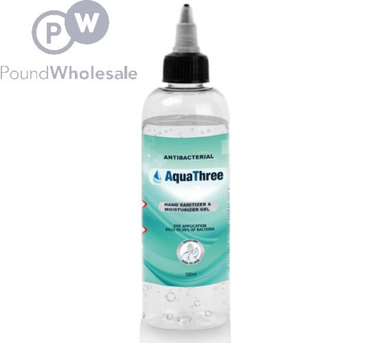 AQUATHREE ANTIBACTERIAL HAND SANITISER & MOISTURISER GEL 100ML