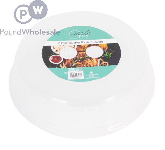 Handy Housewares 10" Round Vented Microwave Splatter Guard – Food Bowl Cover, White