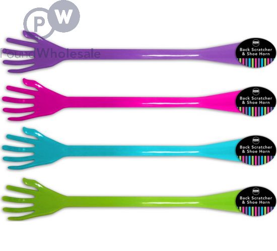 BACK SCRATCHER & SHOE HORN 4 ASSORTED COLOURS