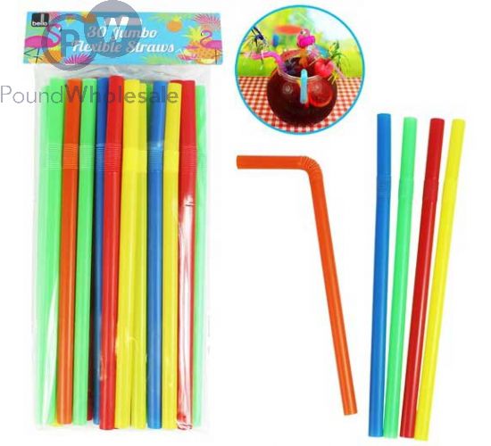 Wholesale Jumbo Flexible Straws Pack Of 30 Pound Wholesale