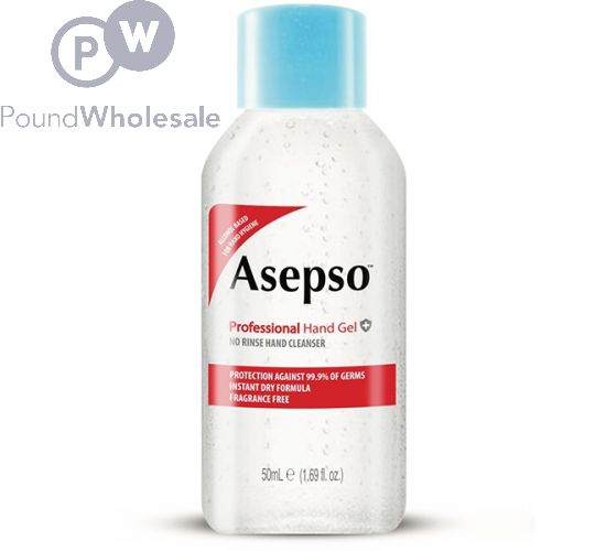 ASEPSO NO RINSE ALCOHOL PROFESSIONAL HAND SANITIZER GEL 50ML