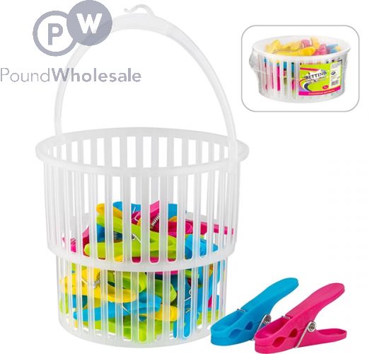 BETTINA LAUNDRY PEGS 36PC & BASKET 