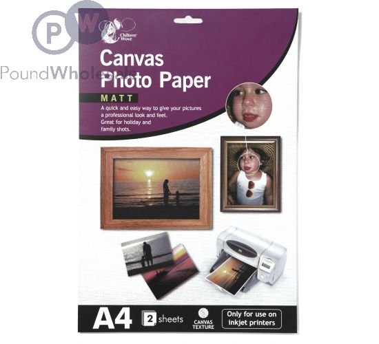A4 CANVAS PHOTO PAPER 2pk
