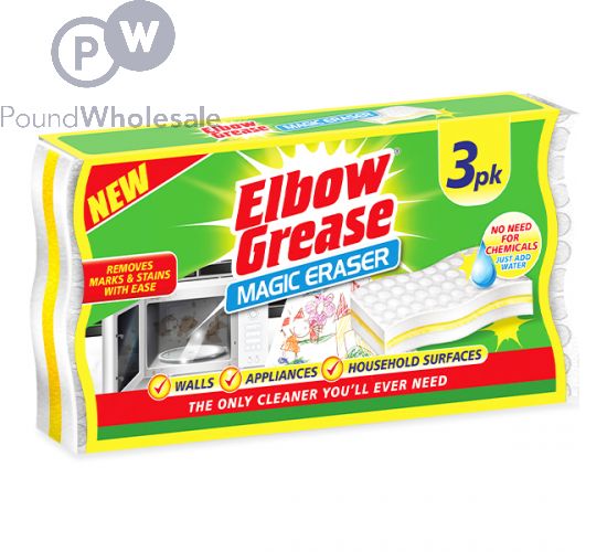 Bộ ba miếng lau sạch Elbow Grease Magic Eraser bán buôn là sự lựa chọn tuyệt vời cho các doanh nghiệp và nhà bán lẻ. Hãy xem hình ảnh để khám phá cách mà sản phẩm này giúp bạn loại bỏ vết bẩn và làm sạch các bề mặt hiệu quả.