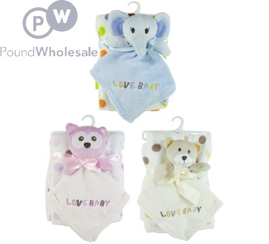 Wholesale Plush Toy And Baby Blanket Gift Set Pound Wholesale