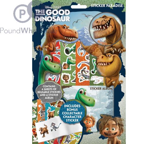 Wholesale The Good Dinosaur Sticker Paradise Includes 6 Sheets Reusable