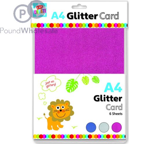 Wholesale Kids Create A4 Glitter Cards Pound Wholesale