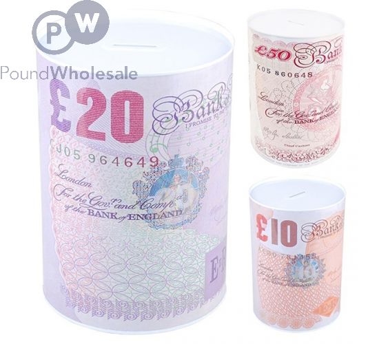 GBP BANKNOTE LARGE MONEY TIN £10, £20 & £50 CDU
