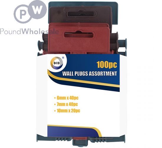 DID WALL PLUGS ASSORTMENT 100PC