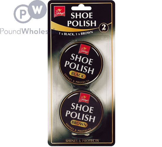 Jump Assorted Black Brown Shoe Polish Tins 2 Pack