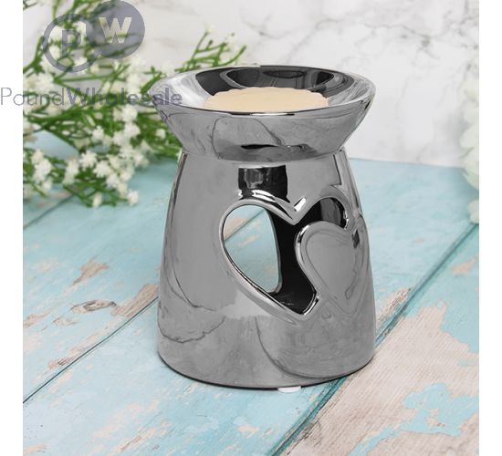 Wholesale Leonardo Desire Aroma Hearts Silver Wax & Oil Burner Pound