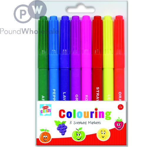 Create & Play: 8 Scented Markers children felt tip colour pens