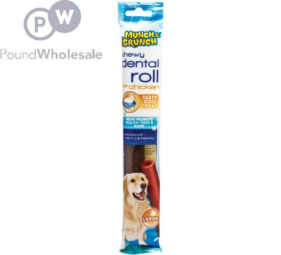 Munch Crunch Large Chewy Dental Roll With Chicken