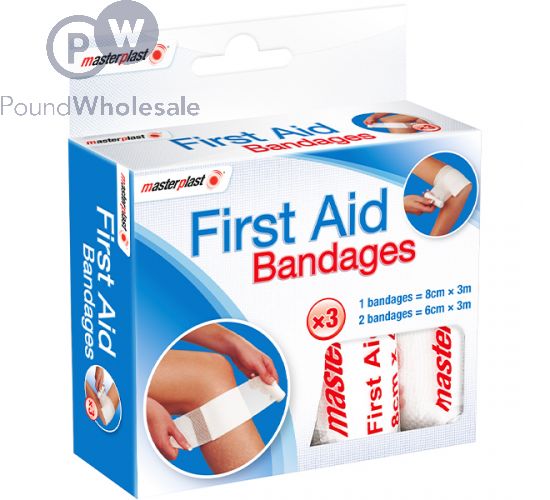 MASTERPLAST ASSORTED FIRST AID BANDAGES 3 PACK